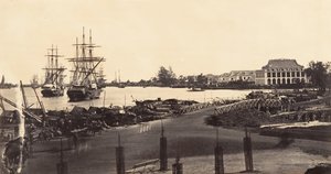 Näkymä Imperial Messageriesin perustamisesta, 1866. tekijältä Emile Gsell