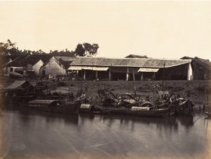 Näkymä Kiinan kaupungin Cholen Sheet No. 2, Saigon, Cochin China, 1866. tekijältä Emile Gsell