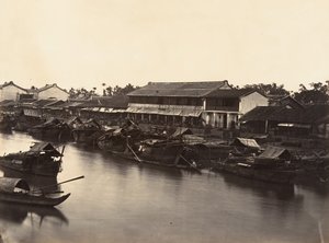 Näkymä Kiinan kaupungin Cholen Sheet No. 3, Saigon, Cochin China, 1866. tekijältä Emile Gsell