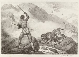 Afrikkalainen metsästäjä tekijältä Emile Jean Horace Vernet