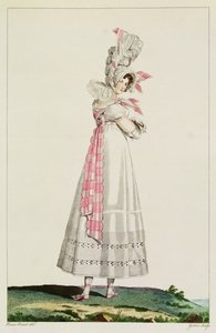 Kesämekko, muotilevy "Incroyables et Merveilleuses", kaiverrus Georges Jacques Gatine (1773-1831), n. 1815 tekijältä Emile Jean Horace Vernet