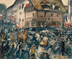 Ranskalaisten tulo Strasbourgiin, 27. marraskuuta 1918 tekijältä Emile Othon Friesz