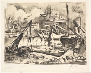 La conca del port de Kattendick a Anvers.finès tekijältä Emile Othon Friesz
