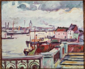Antwerpenin satama tekijältä Emile Othon Friesz
