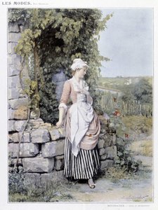 Sinkku nainen odottaa tapaamistaan (Rendez-vous) - sairas. de Metzmacher, v. 1900