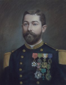 Muotokuva Emile Commander Dubocista (1852 - 1935), Tonkinin valloituksen sankarista (maalaus) tekijältä Emile Richard Haumont