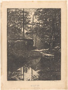 Maatila ja heinänavetta veden päällä