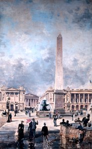 Luxorin obeliski ja Place de la Concorde, 1891.