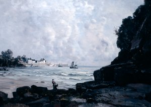Douarnenezin satama, 1884 tekijältä Emmanuel Lansyer