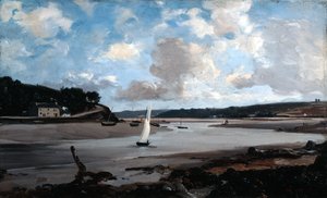 Joki puoliveden aikaan, 1874. tekijältä Emmanuel Lansyer