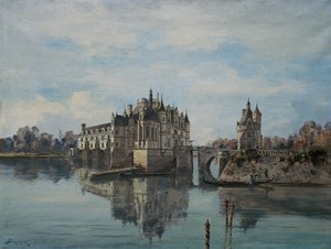 Chenonceaun linna, elokuu 1891 (öljy kankaalle)