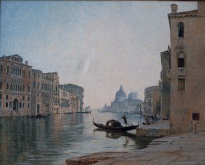 Venetsia, Canal Grande, syyskuu 1892 (öljy kankaalle) tekijältä Emmanuel Lansyer