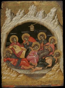 Efesoksen seitsemän nukkujaa (munan tempera paneelissa)