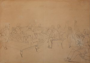 Avdotya Petrovna Jelaginan salonki, 1840-luku tekijältä Emmanuil Alexandrovich Dmitriev Mamonov
