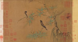 Peippoja ja bambua, 1100-luvun alku. tekijältä Emperor Huizong