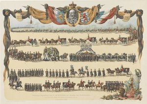 Alankomaiden kuninkaan H.M. Willem III:n juhlalliset hautajaiset (...) 4. joulukuuta 1890 (esineessä oleva otsikko)
