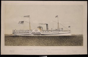 Höyrylaiva New York Philadelphiasta... H W Chisholm, komentaja... tekijältä Endicott Endicott
