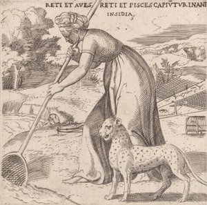 Loukkuun jääminen, n. 1545-50. tekijältä Enea Vico