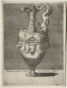 Delfiineillä koristeltu Ewer, 1543. tekijältä Enea Vico