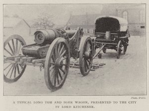 Tyypillinen pitkä Tom and Boer Wagon, jonka Lord Kitchener esitteli kaupungille tekijältä English Photographer