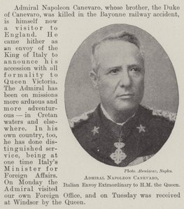 Amiraali Napoleon Canevaro, Italian ylimääräinen lähettiläs HM Queenille tekijältä English Photographer