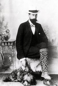 Adrian Hope Robbien kanssa, c. 1880-1900