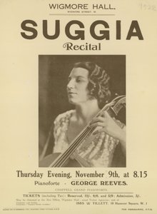 Mainos Suggian konsertista Wigmore Hallissa tekijältä English Photographer