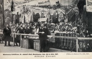 Afrikkalainen näyttely, lähetystyönäyttely, St Jamess Hall, Manchester, 6.-16. helmikuuta 1907 (m/v kuva) tekijältä English Photographer