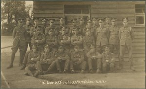 B-alaosasto, Leicestershire Royal Horse Artillery, harjoitusleirillä Dississä, 1914-18 tekijältä English Photographer