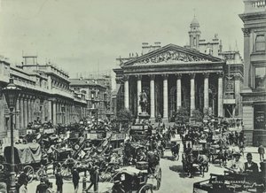 Bank of England, Threadneedle Street, Lontoon kaupunki, 1890 tekijältä English Photographer