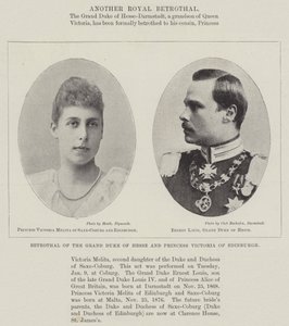 Hessenin suurherttua ja Edinburghin prinsessa Victorian kihlattu tekijältä English Photographer