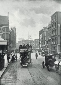 Bishopsgate Street (ilman), katsot itään Liverpool Streetin läheltä (m/w kuva) tekijältä English Photographer
