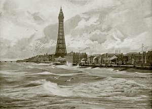 Blackpool ja sen Eiffel-torni (m/w kuva) tekijältä English Photographer