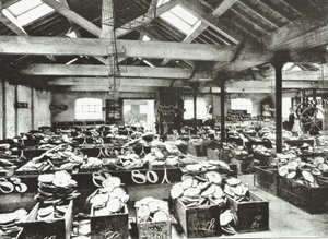 Bull Wharf, Shell Warehousen sisätilat, Lontoo, 1890 tekijältä English Photographer