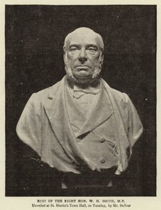 Oikeiston rintakuva, parlamentin jäsen W H Smith tekijältä English Photographer