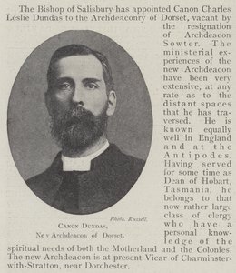 Canon Dundas, Dorsetin uusi arkkidiakoni tekijältä English Photographer