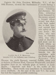 Kapteeni Sir J P Milbanke, palkittu VC Gallantrysta Colesbergin lähellä tekijältä English Photographer