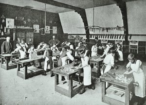 Puusepänluokka, 1896 tekijältä English Photographer