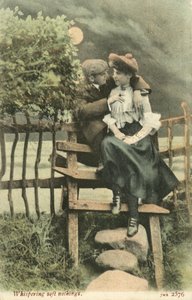 Pariskunta halaamassa maalaismaisemassa (värikuva) tekijältä English Photographer
