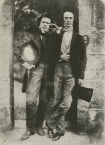 David Octavius Hill (esquerra) i W B Johnstone, director de la Scotish National Gallery (foto b/n) finlandès tekijältä English Photographer