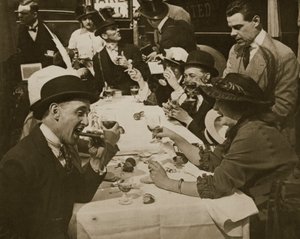 Derby Day -lounasjuhlat, painatus Horace W. Nichols, n. 1910 (syväpaino) tekijältä English Photographer
