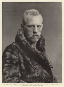 Tohtori Fridtjof Nansen, arktinen tutkimusmatkailija, on nyt vierailulla tässä maassa