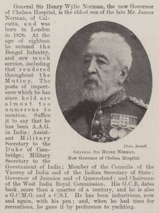 Kenraali Sir Henry Norman, Chelsean sairaalan uusi kuvernööri tekijältä English Photographer