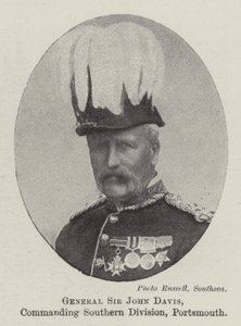 Kenraali Sir John Davis, eteläisen divisioonan komentaja, Portsmouth tekijältä English Photographer