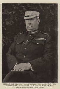 Kenraali Sir Redvers Henry Buller, VC, GCB, joka tulee komentamaan armeijaamme Etelä-Afrikassa sodan sattuessa tekijältä English Photographer