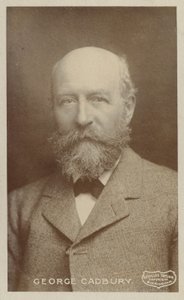 George Cadbury (1839-1922), englantilainen suklaanvalmistaja ja sosiaalisten asioiden kampanjoija tekijältä English Photographer