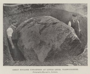 Great Boulder kaivettiin Little Leigh