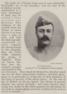 Gunner Lodge, palkittu VC urheudesta Koorn Spruitissa tekijältä English Photographer