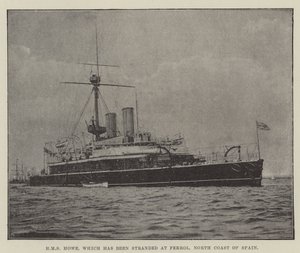 HMS Howe, joka on jumissa Ferrolissa, Espanjan pohjoisrannikolla tekijältä English Photographer