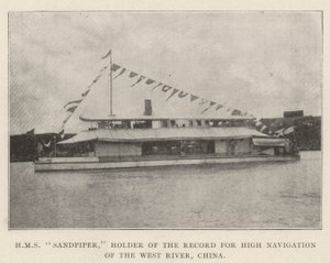 HMS Sandpiper, Kiinan West Riverin korkean navigoinnin ennätyksen haltija tekijältä English Photographer